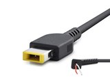 Laptop Adaptör Dc Jack Kablosu 30–90W Usb Tip Sarı Kare Uç / Ibm Uyumlu 1.2 M - Siyah HDX5515