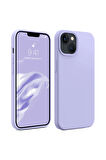 iphone 13/14 Uyumlu Premium Lansman Liquid Silikon Kılıf İçi Kadife-Lila