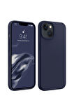 iphone 13/14 Uyumlu Premium Lansman Liquid Silikon Kılıf İçi Kadife-Gece Mavisi