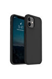 iphone 12/12 Pro Uyumlu Premium Lansman Liquid Silikon Kılıf İçi Kadife-Siyah