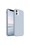 iphone 11 Uyumlu Premium Lansman Liquid Silikon Kılıf İçi Kadife-Bebe Mavi