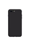 iphone 7 Plus/8 Plus Uyumlu Premium Lansman Liquid Silikon Kılıf İçi Kadife-Siyah
