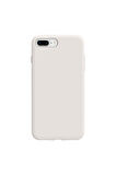 iphone 7 Plus/8 Plus Uyumlu Premium Lansman Liquid Silikon Kılıf İçi Kadife-Beyaz