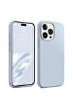 iphone 15 Pro Uyumlu Premium Lansman Liquid Silikon Kılıf İçi Kadife-Bebe Mavi