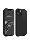 iphone 15 Uyumlu Premium Lansman Liquid Silikon Kılıf İçi Kadife-Siyah