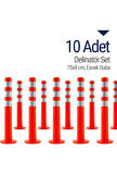MELZOHOME TRAFİK DELİNATÖR 75 CM -PLASTİK KIRMIZI OTOPARK  YOL DUBA UCUZ KONİ  10 ADET  DELİNATÖR 75 CM  10  ADET 