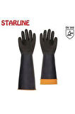 STARLİNE  H2-60 ASİT ELDİVENİ SİYAH 60 CM AVUÇİÇİ TIRTIKLI 