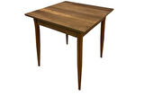 MENDEL MASA VE RİVONE SANDALYE TAKIMI, BAROK CEVİZ, 70X70