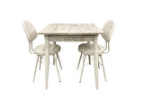 MENDEL MASA VE EYFEL SANDALYE TAKIMI, KRİSTAL, 70x70