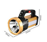 WATTON WT-615 6 MOD ŞARJLI EL FENERİ PROJEKTÖR TİPİ 