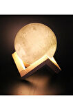 3D Ay Şeklinde Dekoratif Gece Lambası