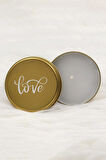 Love Gold Metal Kutulu Mum & Papatya Mandal Toka & Oje-Dudak Dolgunlaştırıcı Gloss Hediye Seti