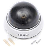 Powermaster Pm-2001 Kırmızı Ledli Maket Dome Kamera Beyaz