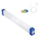 Powermaster Bk-300 Mıknatıslı Şarjlı 3 Modlu Solar Beyaz Lamba 32 Cm Çok Renkli