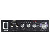 Notel Not-306 2x20w 4-8 Ohm Usb/sd Girişli Bluetoothlu 2 Mikrofon Girişli Trafosuz Stereo Mini Anfi