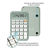 Powermaster Pm-25410 Yeşil 12 Haneli Hesap Makinesi Beyaz - Siyah