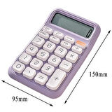 Powermaster Pm-25411 Mor 12 Haneli Hesap Makinesi Beyaz - Siyah