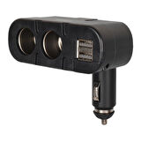 Olesson 1652 12-24v Çift Usb Girişli 100w 2'li Araç Çakmak Çoklayıcı