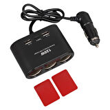 Olesson 1653 12-24v Çift Usb + Type-c Girişli 100w 70cm Kablolu 3'lü Araç Çakmak Çoklayıcı