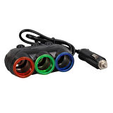 Olesson 1632 12-24v 120w 80cm Kablolu 3'lü Araç Çakmak Çoklayıcı