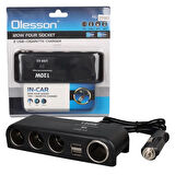 Olesson 1525 12-24v Çift Usb'lı 120w 80cm Kablolu 4'lü Araç Çakmak Çoklayıcı