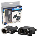 Olesson 1526 12-24v Tek Usb Girişli 120w 80 Cm Kablolu 3'lü Araç Çakmak Çoklayıcı