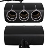 Olesson 1528 12-24v Tek Usb Girişli 120w 80cm Kablolu 3'lü Araç Çakmak Çoklayıcı