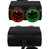 Olesson 1631 12-24v Tek Usb Girişli 120w 80cm Kablolu 2'lı Araç Çakmak Çoklayıcı