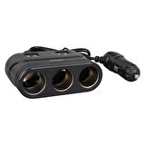 Olesson 1678 12-24v 4 Usb Girişli 120w 80cm Kablolu 3'lü Araç Çakmak Çoklayıcı