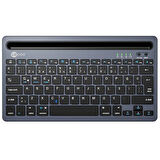 Lecoo BK100 Kablosuz Bluetooth Şarj Edilebilir Çoklu Cihaz Uyumlu Türkçe Q Klavye Gri