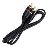 Powermaster Pm-4283 2 Rca Erkek + 3.5 Mm Stereo Erkek 1.5 Metre 1