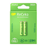 Gp Recyko 950 Mah R03 Aaa Şarjlı 2Li Pil Gp100Aaahce-2Eb2 Gprhc1