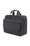 Case Club Basic Siyah Evrak Laptop Çantası 15,6 Inç Omuz Askılı Su Geçirmez Kumaş