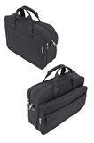 Case Club Basic Siyah Evrak Laptop Çantası 15,6 Inç Omuz Askılı Su Geçirmez Kumaş
