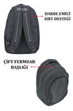 Basic Siyah Sırt Çantası Su Geçirmez Kumaş Unisex