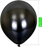 METALİK BALON SİYAH 10 ADET