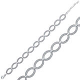 925 Ayar Gümüş Oval Taşlı Bileklik