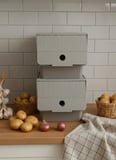 Vizon 2'Li 13,5 LT Modubox Kayar Kapaklı Saklama Kabı & Patates Soğan Kovası & Erzak Kutusu