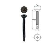 Akdeniz 3,5x25 Matkap Uçlu Alçıpan Vidası 1000 Adet