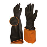 Beybi H2 60EXT Korun Tırtıklı Uzun Siyah Eldiven No:11