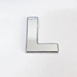 Cemax L Harfi  3,75 cm Krom Yapışkanlı