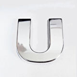 Cemax U Harfi  3,75 cm Krom Yapışkanlı