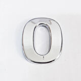 Cemax 0 Rakamı 3,75 cm Krom Yapışkanlı