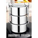 CEYLAN ADAM Sefer Tası XXL 20X30 CM Paslanmaz Çelik Endüstriyel Yemek Kabı