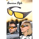 CEYLAN ADAM  Güvenli Gece Sürüş Görüş Gözlüğü Sis Far Işık Önleyici Anti-Fog Gözlük