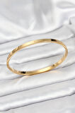 CEYLAN ADAM 316L Çelik Gold Renk 65 mm İnce Kadın Kelepçe Bileklik