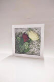 Anı Çiçek Hatıra Çerçevesi 20×20×4,5 Ahşap Camlı