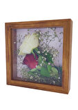 Anı Çiçek Hatıra Çerçevesi Atlantik Çam 20×20×4,5 Ahşap Camlı