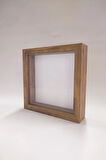 Anı Çiçek Hatıra Çerçevesi Atlantik Çam 20×20×4,5 Ahşap Camlı
