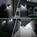 100 Ledli 3 Farklı Aydınlatma Ayarlı Solar Güneş Enerjili Hareket Sensörlü Bahçe Duvar ası